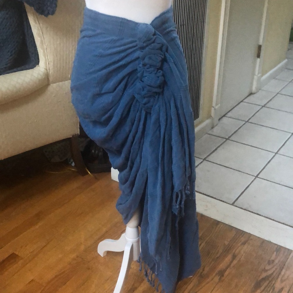 Tulum Ruched High-Low Skirt